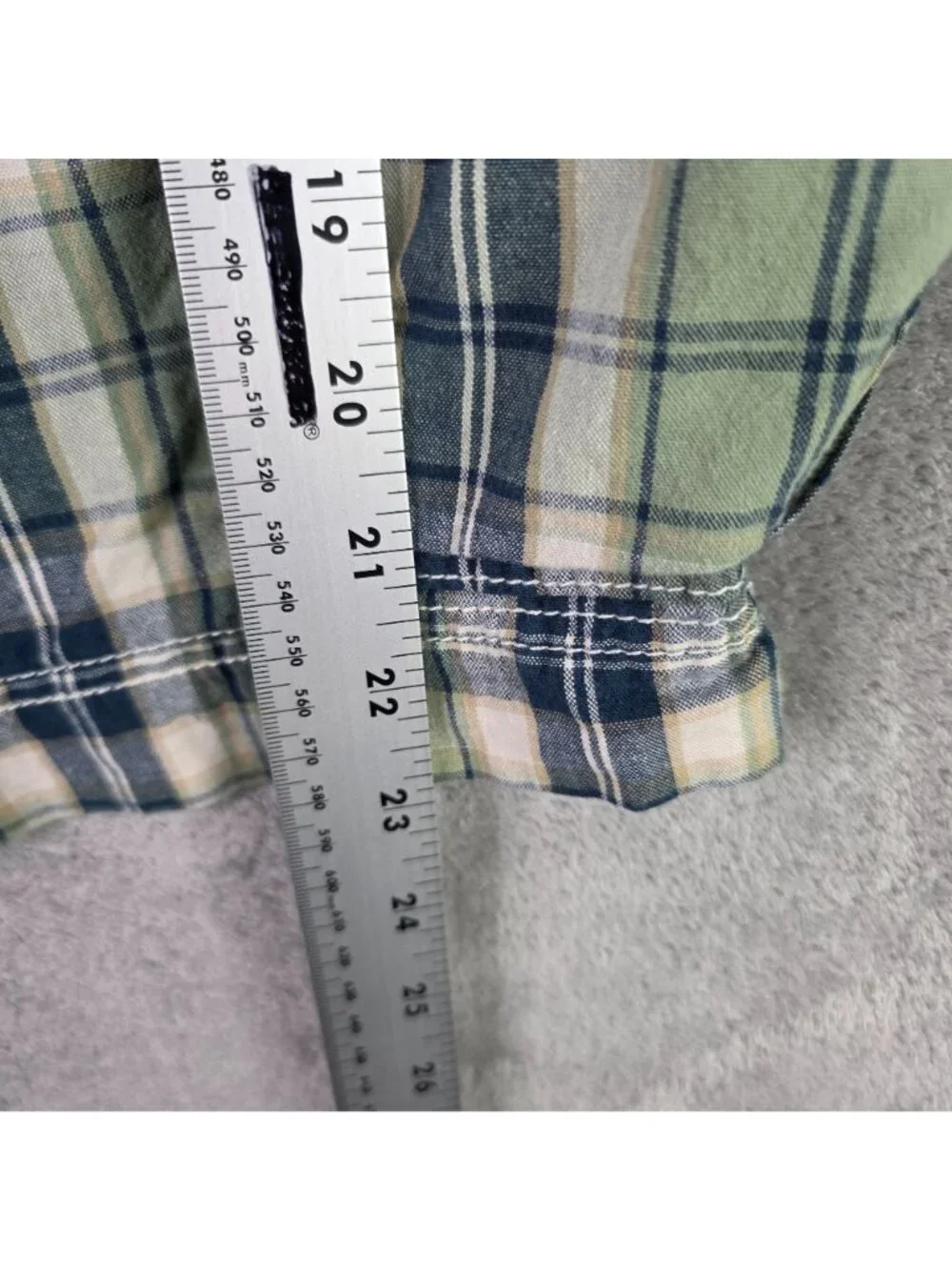 Mens Polo Ralph Lauren Green & Blue Plaid Cargo Shorts 12